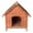 Brown, variant on Pefilos 33" Outdoor Dog House, Sun Protection Pet Houses for Medium Dogs, Weatherproof Cat House with Ventilation System and Fastening Device, White