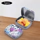 thumbnail image 5 of Caja de hojalata pequeña con tapa, organizador rectangular de latas, caja de almacenamiento vacía Color violeta rosa, 5 of 8