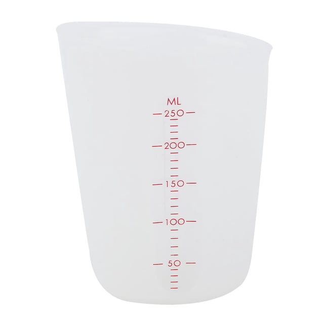 Taza medidora de silicona de 250ml con marcado para café té leche