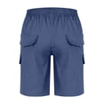 thumbnail image 5 of CPNG Boys Athletic Cargo Shorts Solid Color Sport Cargo Shorts Elastic High Waist Casual Loose Cargo Shorts Outwear Shorts(Blue,11-12 Years), 5 of 8