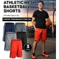 thumbnail image 7 of Brooklyn Vertical Men's 5-Pack Athletic Basketball Shorts with Pockets and Drawstring Closure, 7 of 7
