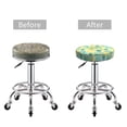 thumbnail image 4 of Salouo Pineapples1 Pattern Bar Stool Cushion Cover, Round Crease-Resistant Stretchy Dustproof Stool Seat Slipcover for Bar Round Chair-13 inch, 4 of 6
