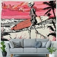 thumbnail image 4 of Chilfamy  Trippy Skull Tapestry Aesthetic Pink Tapestries Ocean Sunset Wall Tapestry Summer Holiday Tapestry Wall Hanging Sea Landscape Tapestry for Bedroom, Home Decor 40x30inch, 4 of 6