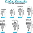 thumbnail image 2 of shiyou-Pyramid Sinker Weights, Lead Bullet Fishing Sinkers with Ring for Catfish Rig Surf Fishing Tackle, 2 of 4