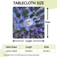 thumbnail image 2 of Machine Washable Bohemian Tablecloth, 34x34 Inch Square Floral Cover with Elastic Hem for Easy Care and Lasting Use, 2 of 6