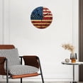 thumbnail image 2 of 10 Inch Wall Clock Battery Operated Square Clock for Office, Kitchen, Outdoor, Living Room, Retro - Themed United States Flag, 2 of 7