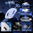 thumbnail image 2 of ATTACK SHARK X8ULTRA Mouse for Large Hand, Nordic52840 MCU, 55g SUPERLIGHT, PixArt PAW3950MAX Gaming Sensor, DPI up to 42000, Ice-Cool Nano Coating, with Grip Tape, Tri-mode, 500mAh Battery (White), 2 of 9