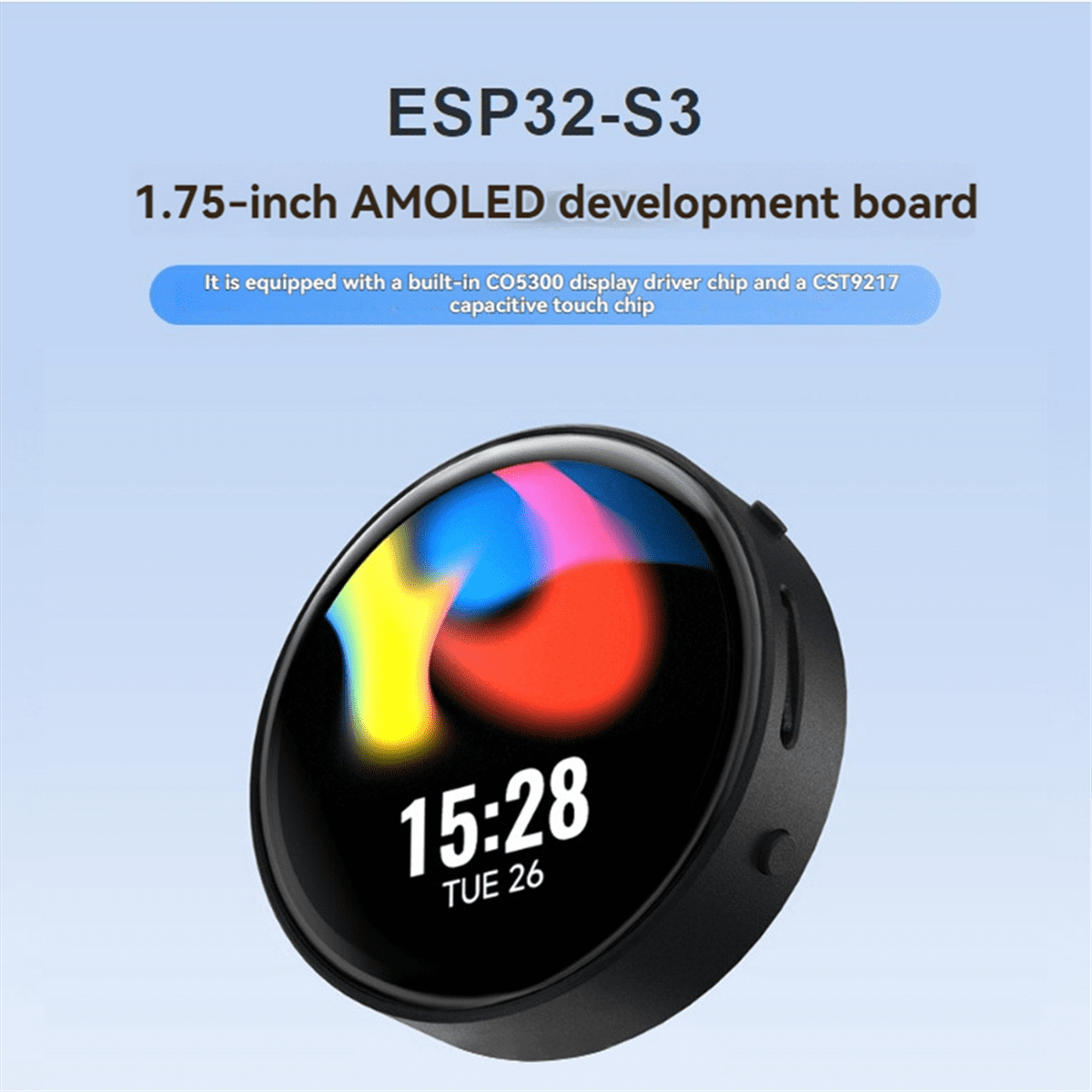 ESP32-S3 Development Board 1.75inch AMOLED Touchscreen with Case Support XiaoZhi AI Voice Interaction,1 * Touchscreen(with Case) 1 * Speaker