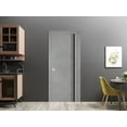 thumbnail image 3 of Sliding French Pocket Door 30 x 84 inches with | Planum 0011 Concrete with Frosted Glass | Kit Trims Rail Hardware | Solid Wood Interior Bedroom Sturdy Doors, 3 of 6