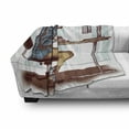 thumbnail image 3 of Geek Soft Flannel Fleece Blanket, Sketch of a Programmer Workaholic Guy Sitting in Front of Monitor and Keyboard Image, Cozy Plush for Indoor and Outdoor Use, 50" x 70", Multicolor, by Ambesonne, 3 of 6