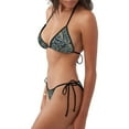 thumbnail image 4 of Ratiio Indian Paisley 2 Pattern Women's Two Piece Bikini Swimsuit - Adjustable Tie Bikini Set Sexy & Comfortable Beach Swimwear, 4 of 7