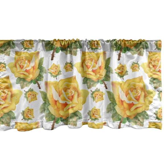 Ambesonne Rose Window Valance, Roses Natural Beauty, 54" X 12", Multicolor