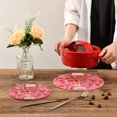 thumbnail image 6 of SKYSONIC 3D Valentine Rose Wine Flowers Pot Holders Trivets, 2 Pcs Heat Resistant Trivets, Cotton Thread Weave Mats for Hot Pads Pans Pot Bowl Teapot for Kitchen Decor, 6 of 7