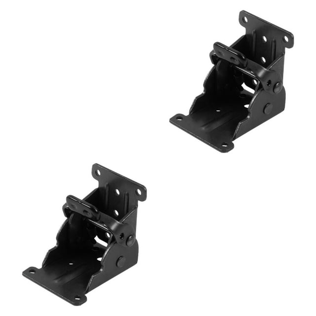 jifeng 2Pcs Self Lock Hinge Lock Extension Support Accessories Easy to Install Table Leg Hinge Folding Bracket for Worktables Chairs Black