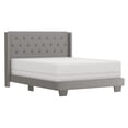 thumbnail image 1 of Modern Fabric Upholstered 60" Queen Bed in Grey, 1 of 7