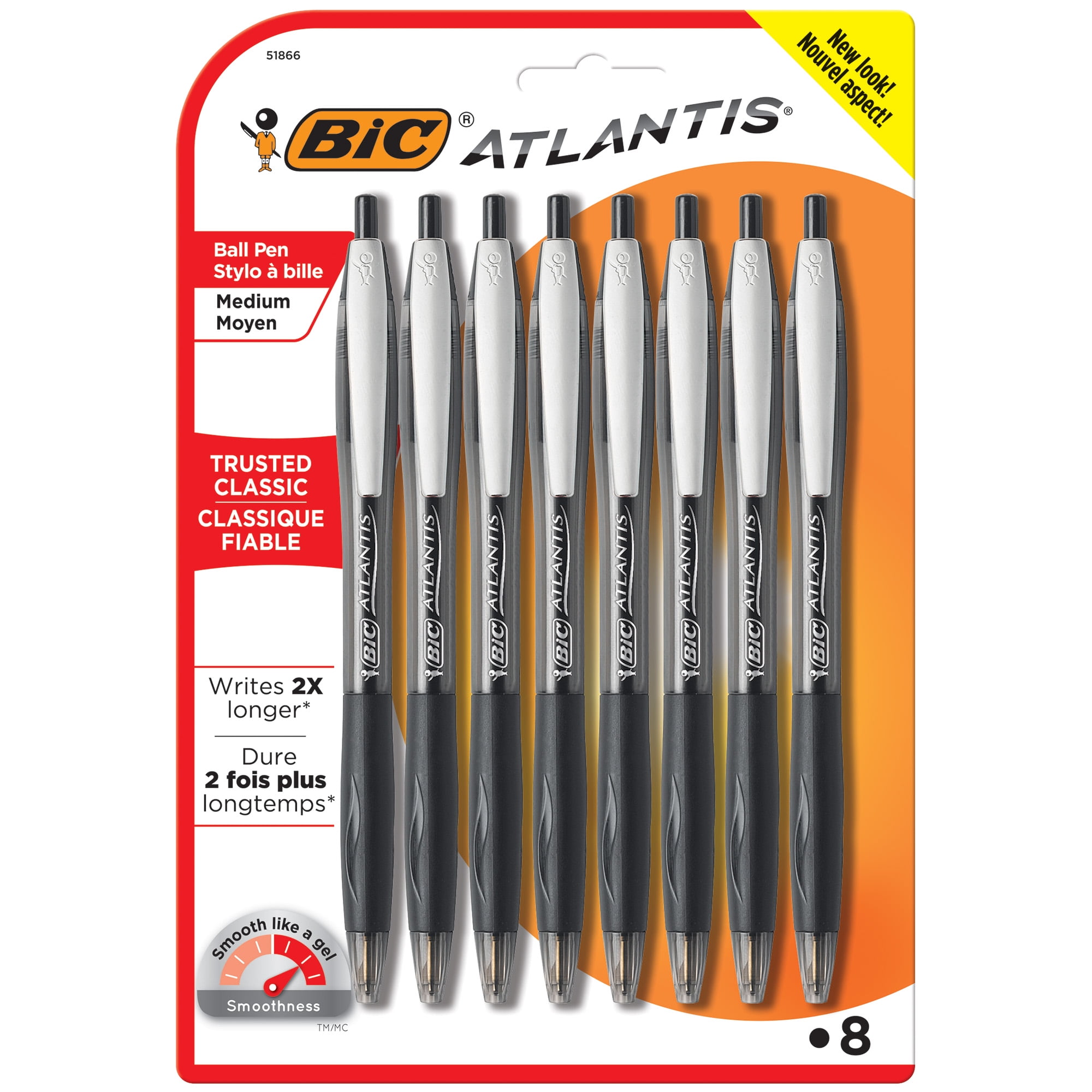 2x BIC Ballpoint Pens 1.0mm 12 Count Medium Point Black