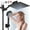 Black, variant on GPED Shower Head, 10” High Pressure Rainfall/Handheld Shower Combo with 11” Extension Arm(Adjustable Height/Angle), Handheld Shower Head with 5 Modes & Holder, Anti-leak 60" Hose, Chrome