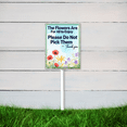 thumbnail image 4 of Kurmntregon Please Do Not Pick Flowers Garden Sign With Stake Wildflowers Area Yard Caution Safety Outdoor Decoration Rustproof Sturdy Aluminum Plaque For Outdoor Use 8x12", 4 of 8