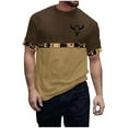 thumbnail image 3 of Jinhomg Mens Vintage T Shirts Ethnic Style Western Aztec Print Tees Lightweight Comfy Short Sleeve Crew Neck Athletic Tops Gym Workout Wear Sales Today Today Khaki XXL, 3 of 6
