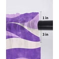 thumbnail image 6 of Purple Waves Tier Curtains 24 Inch Length, Sheer Curtains for Bedroom Living Room Window, Ombre Sea Ripples Shabby Beach Rod Pocket Voile Drapes Kitchen Curtains Small Half Window 27.5"x24" 2 Panels, 6 of 7