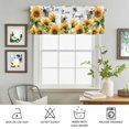 thumbnail image 4 of Rod Pocket Window Valances Watercolor Farm Sunflowers Bee Short Kitchen Curtains Spring Country Floral Window Treatment Drapes for Bedroom Bathroom Living Room 56x16In,1 Panel, 4 of 9
