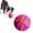 3.54in, variant on Qocolcyl 3.54in Textured Rubber Dog Ball Toy, Teeth Cleaning Enrichment Food Dispenser, Giggle Squeaky Wobble Indestructible Boredom Buster Play Ball For Dogs Indoor Outdoor Use