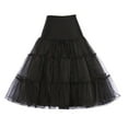 thumbnail image 2 of Kesenlong Tutu dress Women's 50s Petticoat Underskirt Tutu Crinoline Skirts Ballerina Skirt Dress Size (Black), 2 of 2