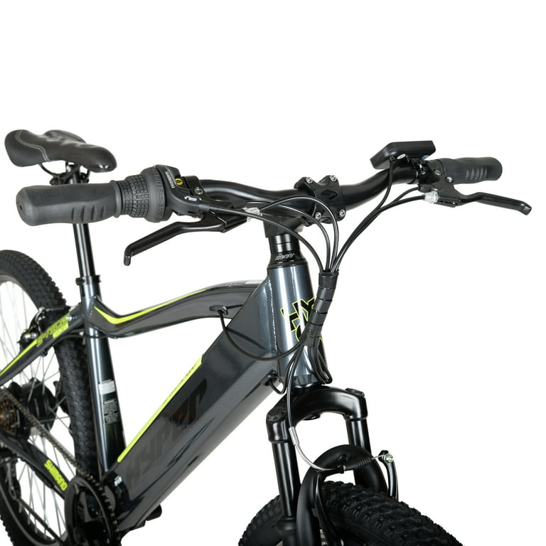 Hyper Bicycles 26 36V Electric Mountain Bike for Adults, Pedal-Assist,  250W E-Bike Motor, Black