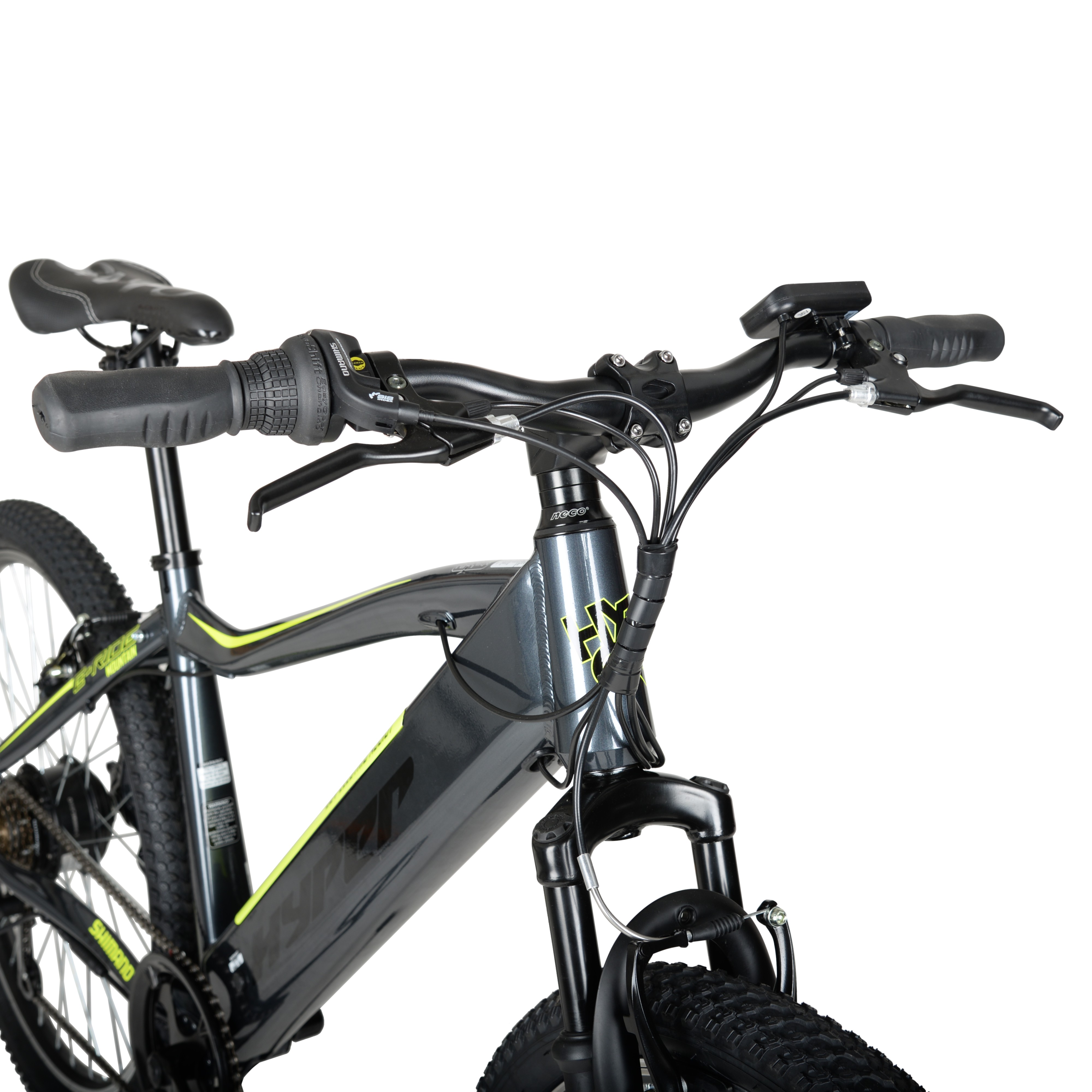 Hyper Bicycles 26" 36V Electric Mountain Bike for Adults, Pedal-Assist, 250W E-Bike Motor, Black - image 5 of 17