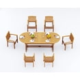 thumbnail image 5 of Grade-A Teak Dining Set: 6 Seater 7 Pc: And 6 Wave Arm Chairs Outdoor Patio WholesaleTeak #51WV2306, 5 of 5