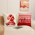 thumbnail image 3 of PRIYAL Hug Heart Valentines Day Pillow Covers 18X18 inch Set of 4 for Valentines Decor For Valentines Day Throw Pillows Decorative Cushion Cases Valentine Decorations, 3 of 8