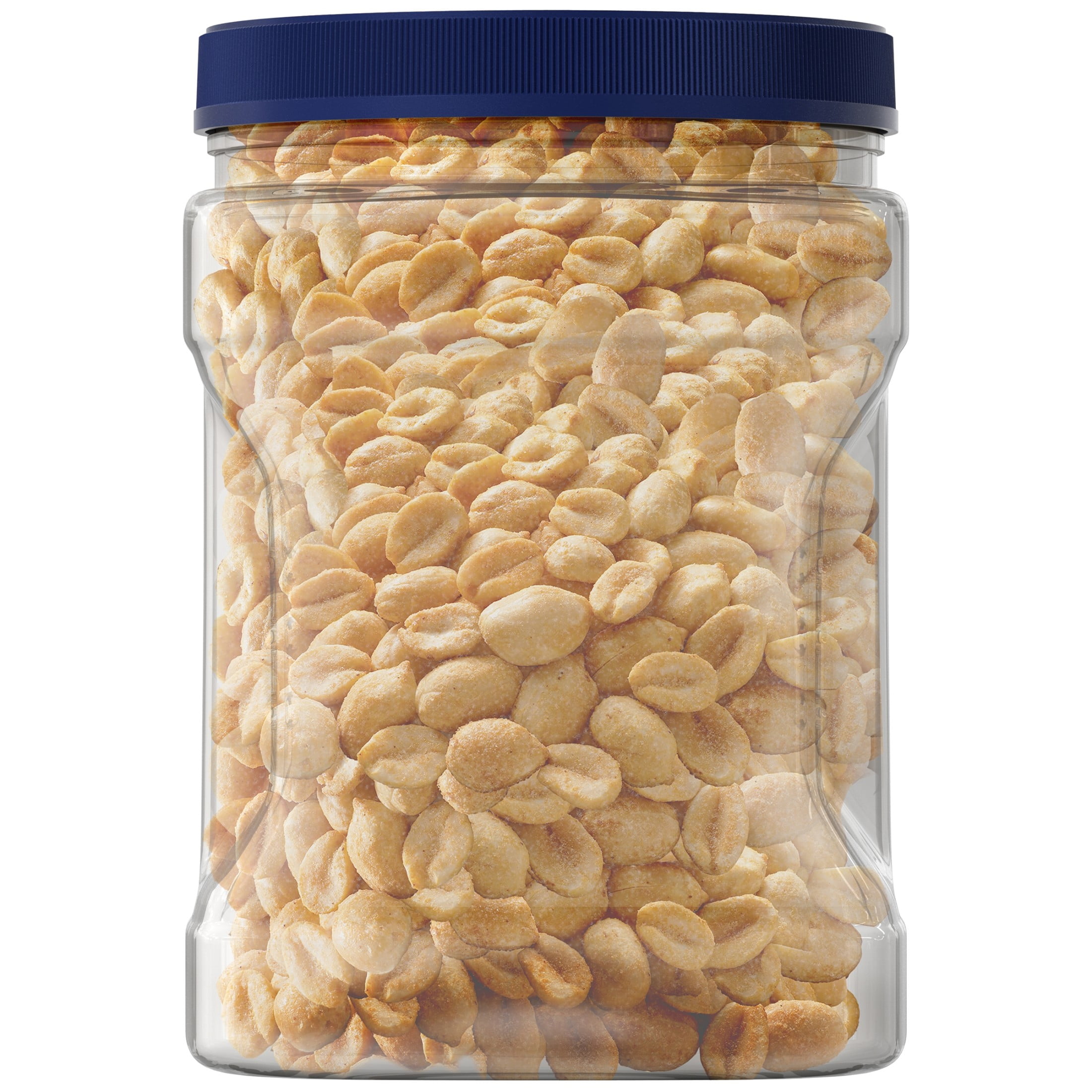 (6 pack) PLANTERS Lightly Salted Dry Roasted Peanuts, Party Snacks, Plant Based Protein, 2.16 lb Canister