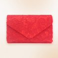thumbnail image 2 of Elegant Satin Evening Clutch with Lace Overlay Minimalist Handbag for formal Occasions Parties, 2 of 4
