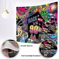 thumbnail image 2 of Fondo personalizado de los 90, decoración de fiesta de moda retro de los 90, pancarta de hip hop, grafiti, decoración de pared, fondo de fotografía, accesorios para fotomatón (multicolor, 2,1 x 1,5 m, 2 of 8