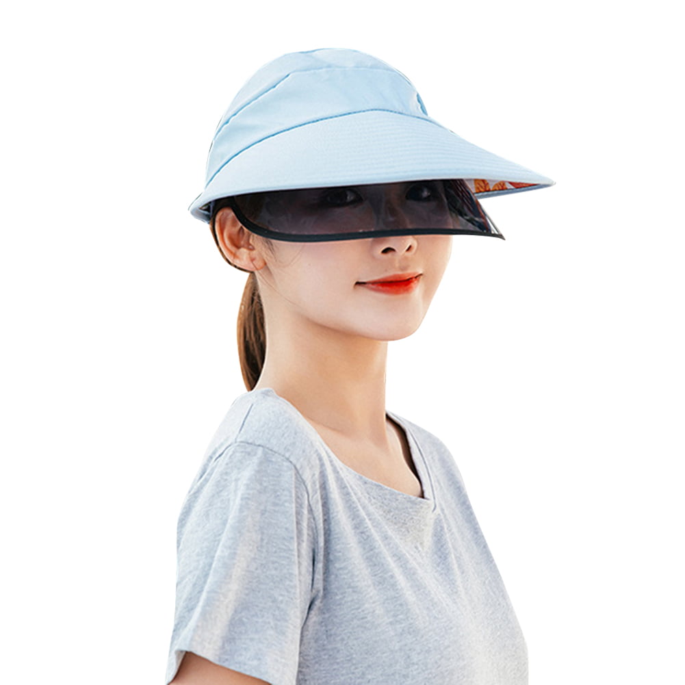 Sun Visor Hat UV Protection Flexible Solar Face Shield Plastic For Men Women 