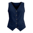 thumbnail image 4 of Minjewel Tops for Women Sleeveless Vest Top - with Pockets Pullover Casual Summer Tank, Tank Tops for Women Modern Stylish Top, Womens Summer Tops for Everyday Wear,Navy 2XL, 4 of 5