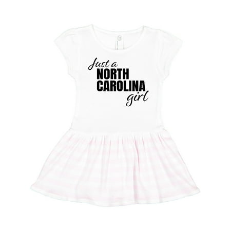

Inktastic Just a North Carolina Girl Born and Raised Gift Toddler Girl Dress