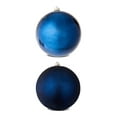 thumbnail image 4 of 2-Count Navy Jumbo Ball Christmas Ornaments, 7 in, by Holiday Time, 4 of 7