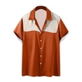 thumbnail image 2 of Men Casual Short Sleeve Shirt with Pocket Tshirts Shirts for Men Graphic Vintage Summer Shirts for Big and Tall Men Mens Shirts Casual Stylish Big and Tall recent orders, 2 of 5