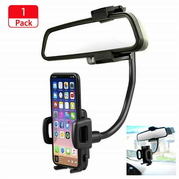 Rear View Mirror Cell Phone Holder