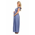thumbnail image 2 of 24seven Comfort Apparel Cap Sleeve Empire Waist Maternity Maxi Dress, 2 of 4