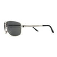 thumbnail image 3 of Mens Metal Rim Rectangle Sport Pilots Sunglasses Silver Black, 3 of 4