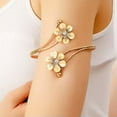 thumbnail image 2 of K-KED Women Upper Arm Cuff Flower Butterfly Armlet Armband Adjustable Delicate Jewelry Bracelet-Butterfly Gold, 2 of 9