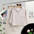 thumbnail image 2 of CAICJ98 Unisex Kids Pajamas Set Button-Down Long Sleeve Cotton Toddler Sleepwear Lounge Set Toddler Boy Girl Fall Outfit,(Grey,7-8 Years), 2 of 4