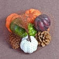 thumbnail image 4 of Multicolor Plastic Pumpkin Decor Set - 7" Halloween & Fall Tabletop Decorations - Fake Foam Pumpkins for Home, Party & Seasonal Display, 4 of 6