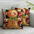 thumbnail image 3 of COMIO  Merry Christmas Gingerbread Man Decorative Throw Pillow Covers, HOHOHO Winter Holiday Porch Patio Outdoor Pillowcase Buffalo Plaid Check Farmhouse Cushion Case Home Decor, 3 of 5