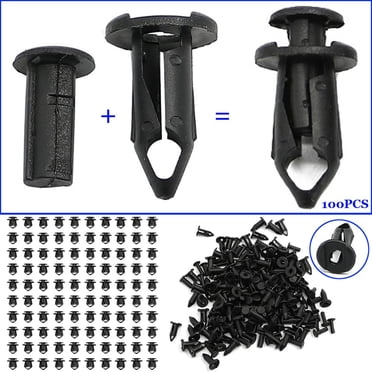 100 Pcs Rivets d'Aile de Voiture B28 Pince en Nylon Haute Densité pour ATV UTV Can Am Maverick/ Commander/ Outlander