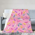 thumbnail image 2 of Pepperoni Pizza Food Throw Blanket Super Soft Warm Bed Blankets for Couch Bedroom Sofa Office Car, All Season Cozy Flannel Plush Blanket Gifts for Girls Boys Teens Adults 60"x50", 2 of 6