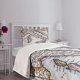 thumbnail image 5 of Ambesonne Wanderlust Quilted Bedspread Set 2 Pcs, Vintage Italy Map Art, Twin Size, Multicolor, 5 of 6