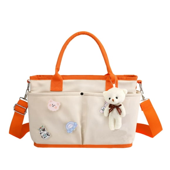 Xihbxyly Bolso Moderno para Mamá, Mochila para Pañales de Gran Capacidad, Bolsillos Aislantes para Biberones, Multifuncional para Cochecito y Viajes, Cómodas Correas Acolchadas, Incluye Colgante y Br